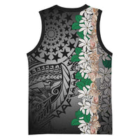 Cook Islands Tiare Maori With Conch Shell Basketball Jersey Pasifika Fest Polynesian Tattoo Black