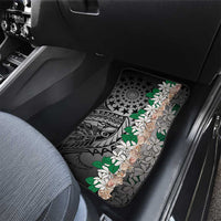 Cook Islands Tiare Maori With Conch Shell Car Mats Pasifika Fest Polynesian Tattoo Black