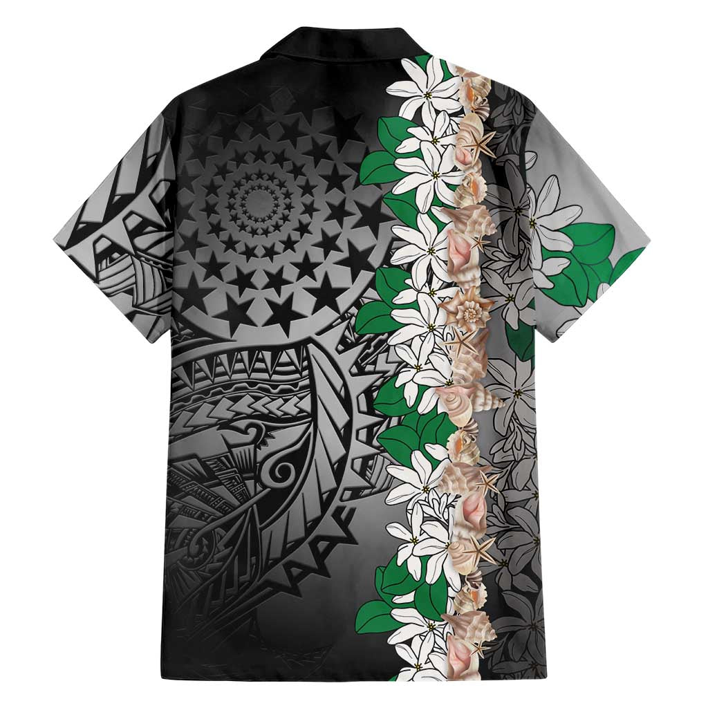 Cook Islands Tiare Maori With Conch Shell Family Matching Mermaid Dress and Hawaiian Shirt Pasifika Fest Polynesian Tattoo Black LT14 - Polynesian Pride