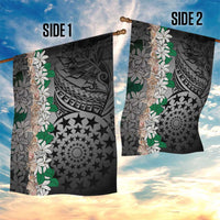 Cook Islands Tiare Maori With Conch Shell Garden Flag Pasifika Fest Polynesian Tattoo Black