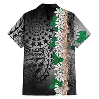 Cook Islands Tiare Maori With Conch Shell Hawaiian Shirt Pasifika Fest Polynesian Tattoo Black