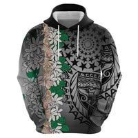 Cook Islands Tiare Maori With Conch Shell Hoodie Pasifika Fest Polynesian Tattoo Black
