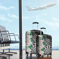 Cook Islands Tiare Maori With Conch Shell Luggage Cover Pasifika Fest Polynesian Tattoo Black