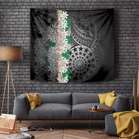 Cook Islands Tiare Maori With Conch Shell Tapestry Pasifika Fest Polynesian Tattoo Black