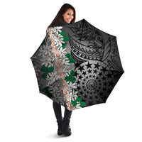 Cook Islands Tiare Maori With Conch Shell Umbrella Pasifika Fest Polynesian Tattoo Black