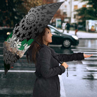 Cook Islands Tiare Maori With Conch Shell Umbrella Pasifika Fest Polynesian Tattoo Black