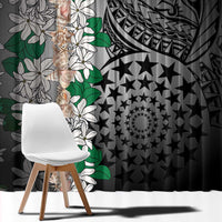 Cook Islands Tiare Maori With Conch Shell Window Curtain Pasifika Fest Polynesian Tattoo Black