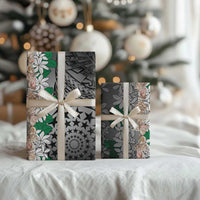 Cook Islands Tiare Maori With Conch Shell Wrapping Paper Pasifika Fest Polynesian Tattoo Black