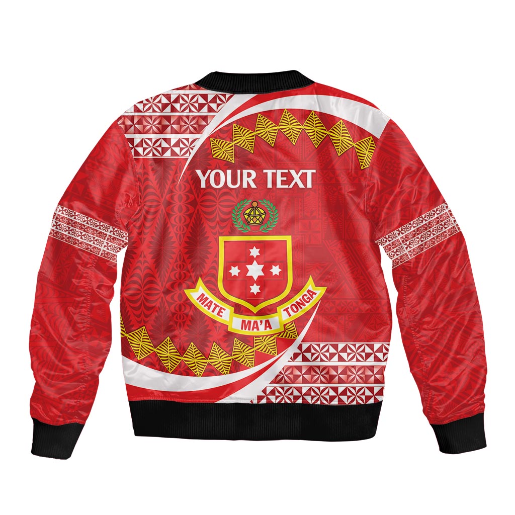 Personalised Kolisi Tonga College Atele Bomber Jacket Mate Maa Tonga 142 Years Anniversary