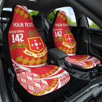 Personalised Kolisi Tonga College Atele Car Seat Cover Mate Maa Tonga 142 Years Anniversary LT14 One Size Red - Polynesian Pride