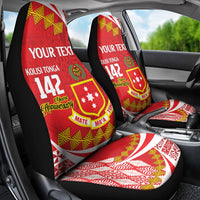 Personalised Kolisi Tonga College Atele Car Seat Cover Mate Maa Tonga 142 Years Anniversary LT14 - Polynesian Pride