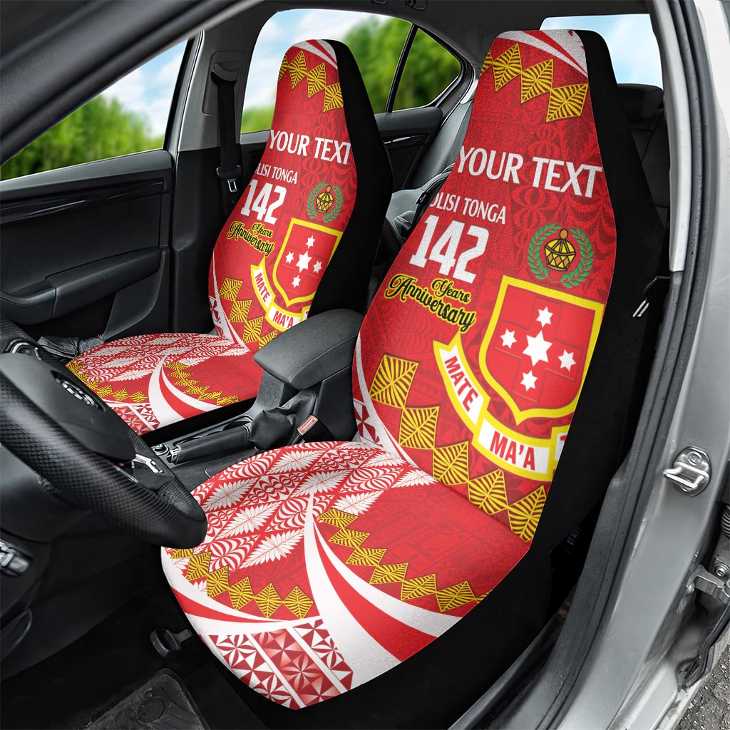 Personalised Kolisi Tonga College Atele Car Seat Cover Mate Maa Tonga 142 Years Anniversary LT14 - Polynesian Pride