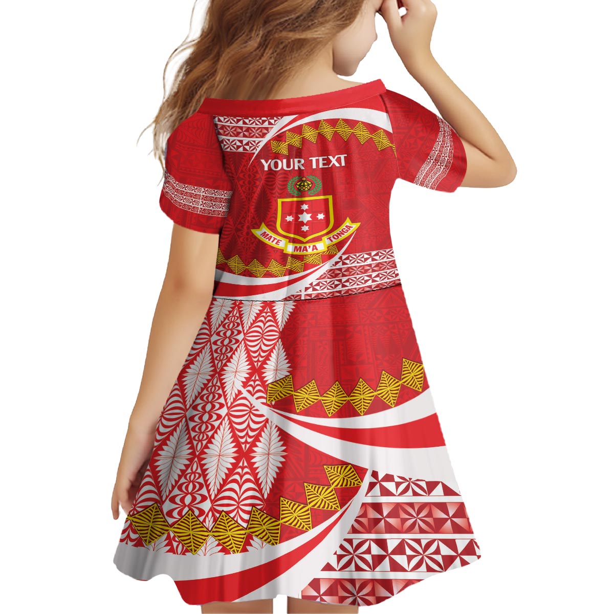 Personalised Kolisi Tonga College Atele Family Matching Off The Shoulder Long Sleeve Dress and Hawaiian Shirt Mate Maa Tonga 142 Years Anniversary LT14 - Polynesian Pride