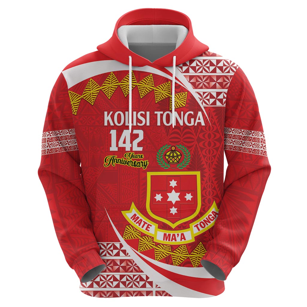 Personalised Kolisi Tonga College Atele Hoodie Mate Maa Tonga 142 Years Anniversary