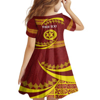 Personalised Tonga High School Family Matching Off The Shoulder Long Sleeve Dress and Hawaiian Shirt Happy 77 Years Anniversary LT14 - Polynesian Pride