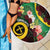 Long God Yumi Stanap Vanuatu Beach Blanket Tropical Flowers Aboriginal Pattern