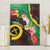 Long God Yumi Stanap Vanuatu Canvas Wall Art Tropical Flowers Aboriginal Pattern