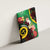 Long God Yumi Stanap Vanuatu Canvas Wall Art Tropical Flowers Aboriginal Pattern