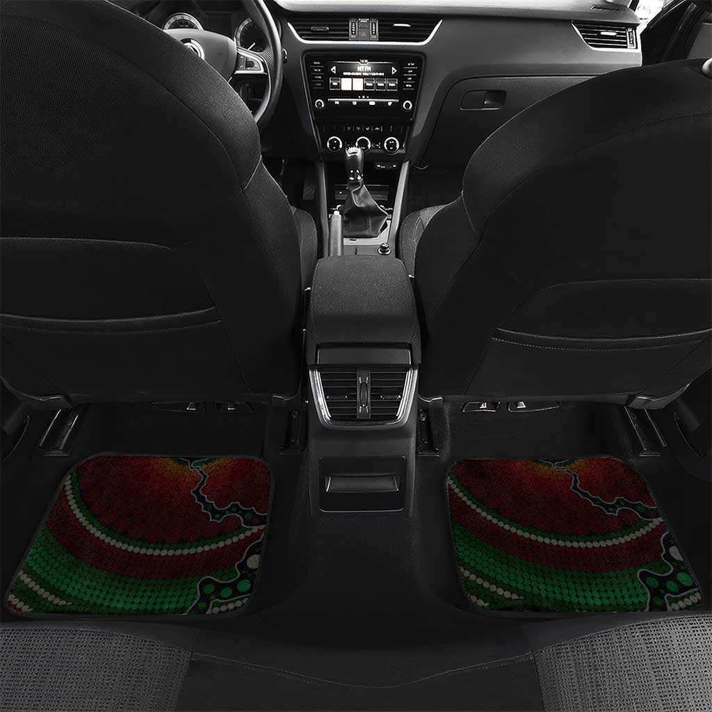 Long God Yumi Stanap Vanuatu Car Mats Tropical Flowers Aboriginal Pattern