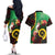 Long God Yumi Stanap Vanuatu Couples Matching Off The Shoulder Long Sleeve Dress and Hawaiian Shirt Tropical Flowers Aboriginal Pattern