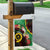 Long God Yumi Stanap Vanuatu Garden Flag Tropical Flowers Aboriginal Pattern