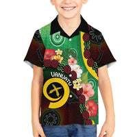 Long God Yumi Stanap Vanuatu Hawaiian Shirt Tropical Flowers Aboriginal Pattern