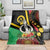 Tamtam Drum Vanuatu Blanket Boar Tusk Aboriginal Flag Style