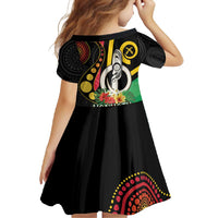 Tamtam Drum Vanuatu Family Matching Off Shoulder Maxi Dress and Hawaiian Shirt Boar Tusk Aboriginal Flag Style LT14 - Polynesian Pride