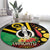 Tamtam Drum Vanuatu Round Carpet Boar Tusk Aboriginal Flag Style