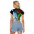 Vanuatu And West Papua Raglan Cropped T Shirt Coat Of Arms Mix Flag Style LT14 - Polynesian Pride