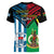 Vanuatu And West Papua Women V Neck T Shirt Coat Of Arms Mix Flag Style LT14 - Polynesian Pride
