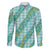 Hawaii Jade Vine Lei Family Matching Off The Shoulder Long Sleeve Dress and Hawaiian Shirt Aloha Palaka Motif - Turquoise - Polynesian Pride