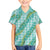 Hawaii Jade Vine Lei Family Matching Off The Shoulder Long Sleeve Dress and Hawaiian Shirt Aloha Palaka Motif - Turquoise - Polynesian Pride