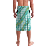 Hawaii Jade Vine Lei Lavalava Aloha Palaka Motif - Turquoise - Polynesian Pride