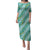 Hawaii Jade Vine Lei Puletasi Aloha Palaka Motif - Turquoise - Polynesian Pride