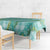 Hawaii Jade Vine Lei Tablecloth Aloha Palaka Motif - Turquoise - Polynesian Pride