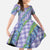 Hawaii Jade Vine Lei Family Matching Off The Shoulder Long Sleeve Dress and Hawaiian Shirt Aloha Palaka Motif - Purple - Polynesian Pride