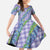 Hawaii Jade Vine Lei Family Matching Off Shoulder Maxi Dress and Hawaiian Shirt Aloha Palaka Motif - Purple - Polynesian Pride