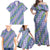 Hawaii Jade Vine Lei Family Matching Off Shoulder Maxi Dress and Hawaiian Shirt Aloha Palaka Motif - Purple - Polynesian Pride