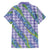 Hawaii Jade Vine Lei Family Matching Off Shoulder Maxi Dress and Hawaiian Shirt Aloha Palaka Motif - Purple - Polynesian Pride