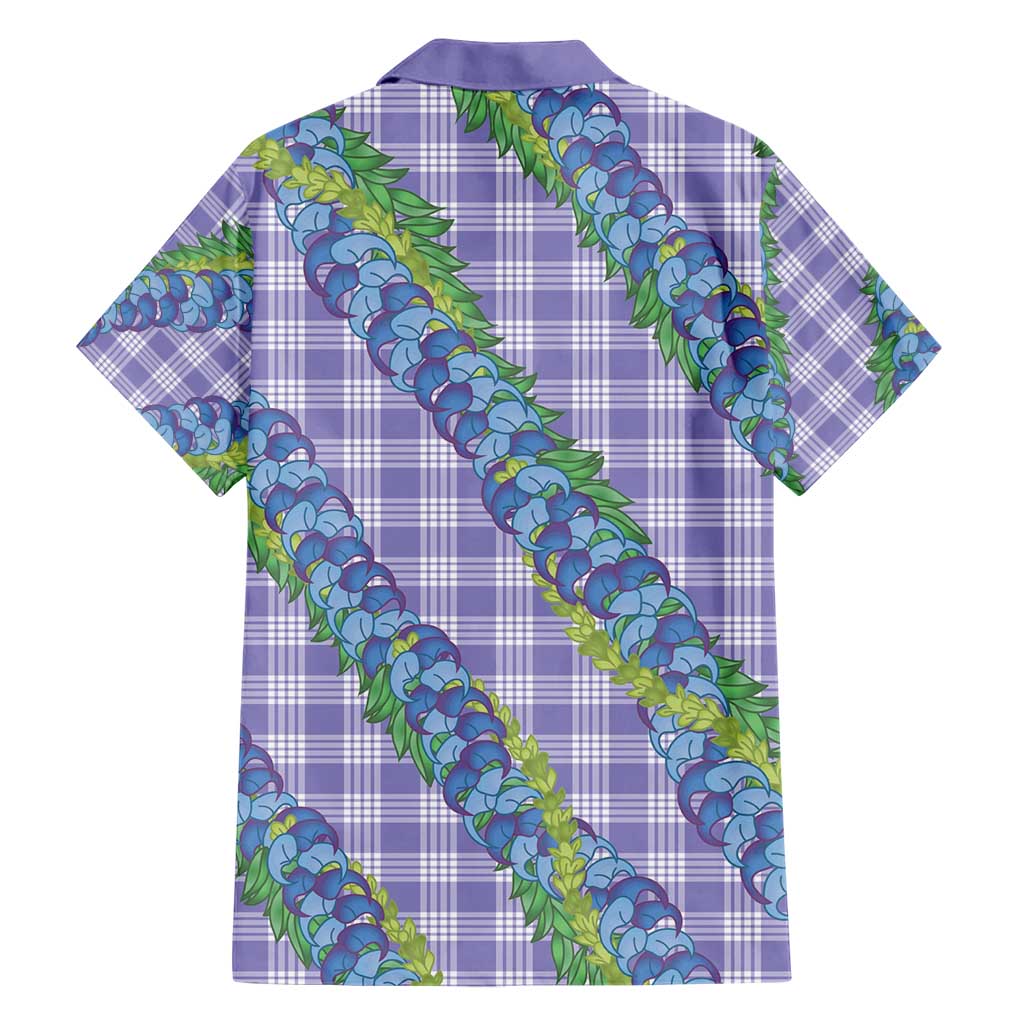 Hawaii Jade Vine Lei Family Matching Short Sleeve Bodycon Dress and Hawaiian Shirt Aloha Palaka Motif - Purple LT14 - Polynesian Pride