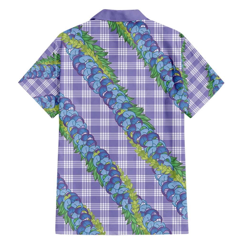 Hawaii Jade Vine Lei Family Matching Tank Maxi Dress and Hawaiian Shirt Aloha Palaka Motif - Purple LT14 - Polynesian Pride