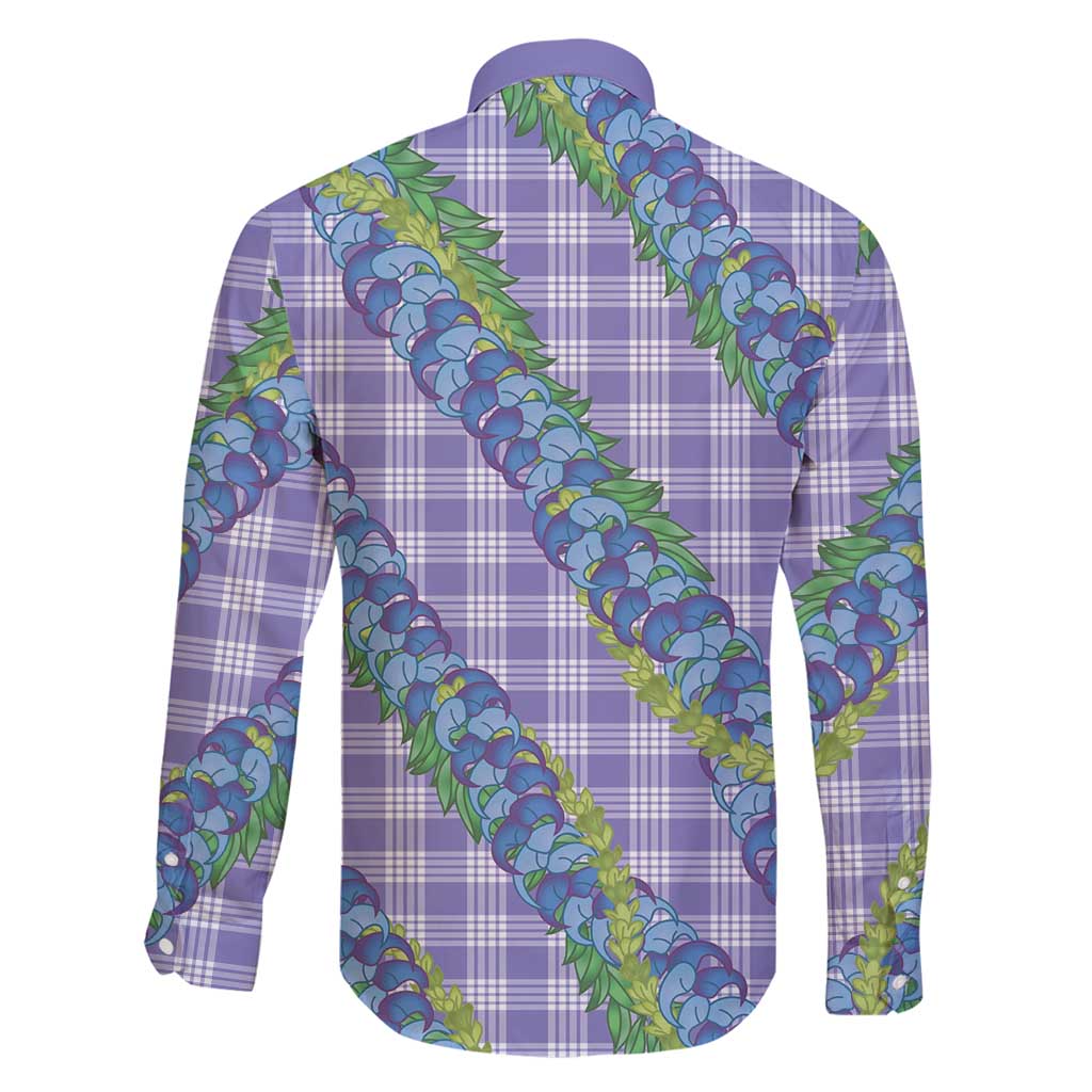 Hawaii Jade Vine Lei Family Matching Tank Maxi Dress and Hawaiian Shirt Aloha Palaka Motif - Purple LT14 - Polynesian Pride