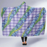 Hawaii Jade Vine Lei Hooded Blanket Aloha Palaka Motif - Purple LT14 One Size Purple - Polynesian Pride