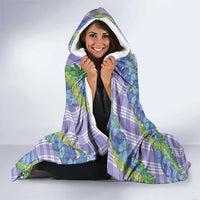 Hawaii Jade Vine Lei Hooded Blanket Aloha Palaka Motif - Purple LT14 - Polynesian Pride