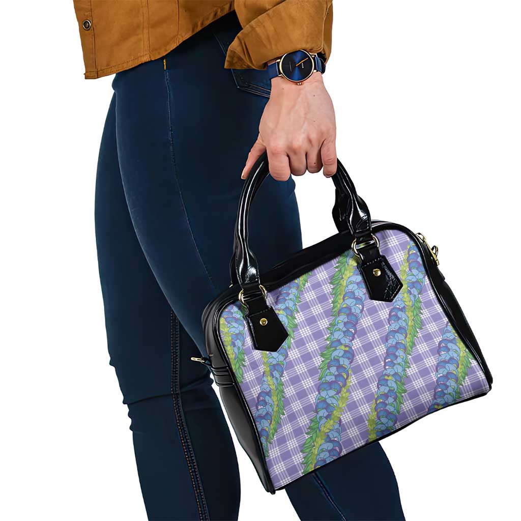 Hawaii Jade Vine Lei Shoulder Handbag Aloha Palaka Motif - Purple - Polynesian Pride