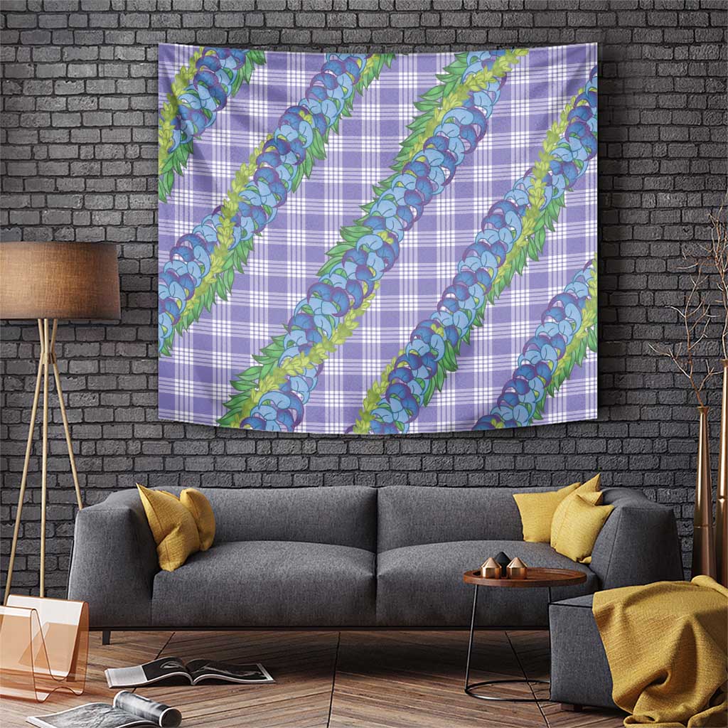 Hawaii Jade Vine Lei Tapestry Aloha Palaka Motif - Purple LT14 Purple - Polynesian Pride
