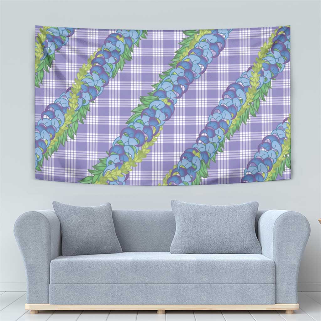 Hawaii Jade Vine Lei Tapestry Aloha Palaka Motif - Purple LT14 - Polynesian Pride