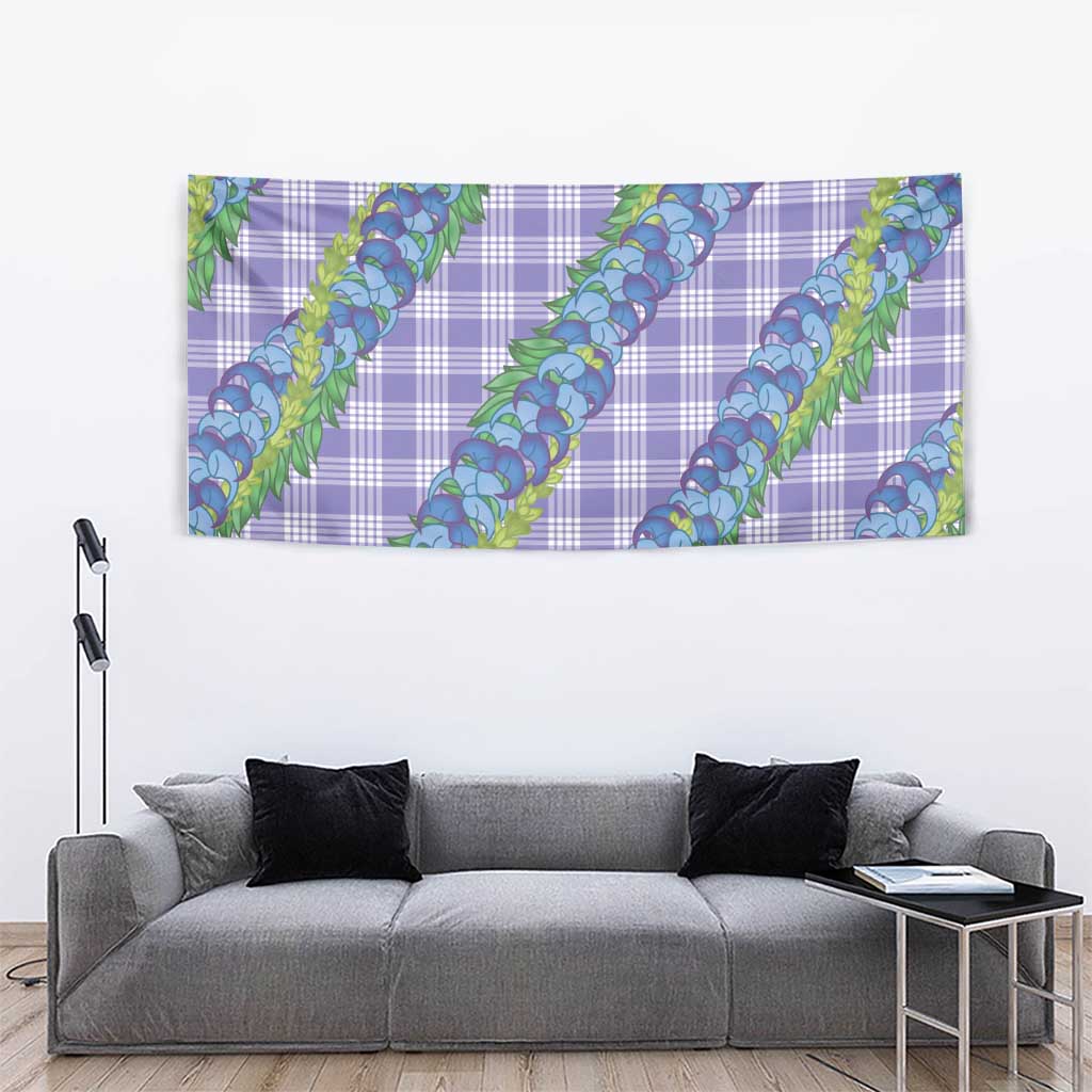 Hawaii Jade Vine Lei Tapestry Aloha Palaka Motif - Purple LT14 - Polynesian Pride