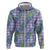 Hawaii Jade Vine Lei Zip Hoodie Aloha Palaka Motif - Purple - Polynesian Pride